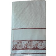 Kitchen Terry Towel with Aida Band - Hen